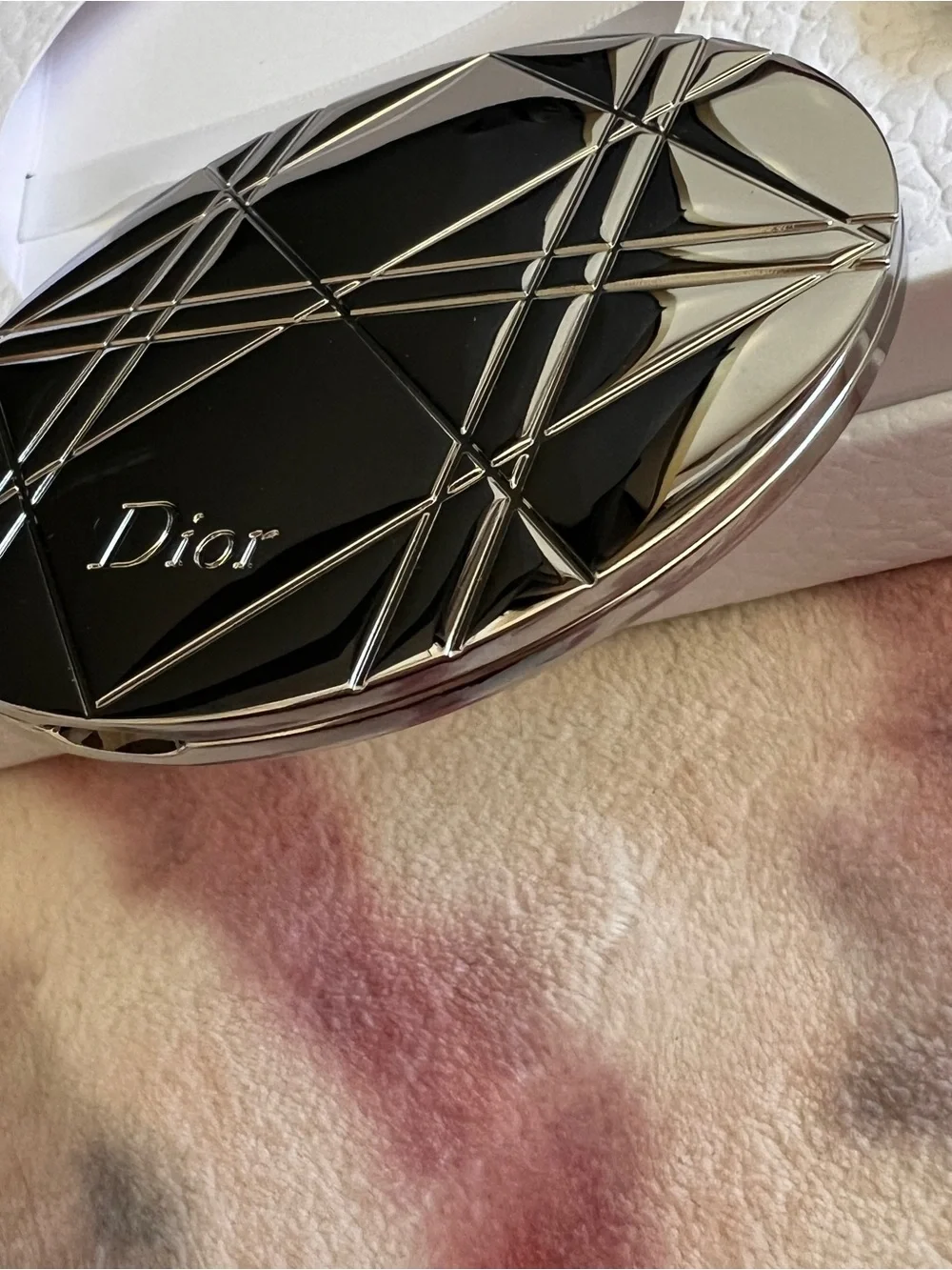 BRAND NEW Dior Silver Compact Mirror and Mini Lipstick Set